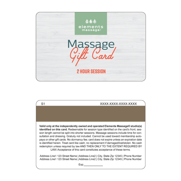 2024 Massage Gift Cards - 2 Hour