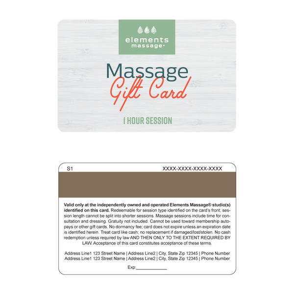 2024 Massage Gift Cards - 1 Hour